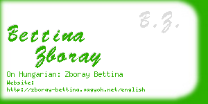 bettina zboray business card